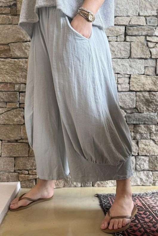 Jo Jo Quirky Hopsack Crop Pant Dove